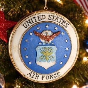 Vintage United States Air Force Ornament 1947 Seal Gold Tone